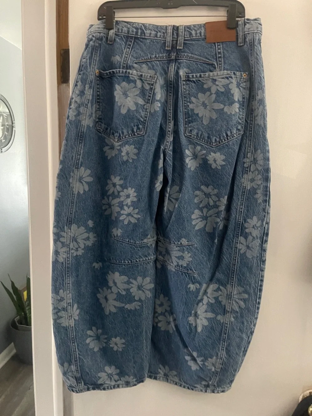 We The Free Blue Floral Boyfriend Jeans - Picture 2 of 2